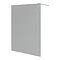 Arezzo W1400 x H1900 Grey Tinted Glass 8mm Wetroom Screen Inc. Support Arm Large Image