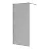 Arezzo W900 x H1900 Grey Tinted Glass 8mm Wetroom Screen Inc. Support Arm Large Image