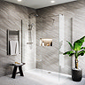 Arezzo 1950mm Gunmetal Grey Profile Wetroom Screen