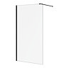 Arezzo W1100 x H1950 Matt Black Profile 8mm Wetroom Screen inc. Support Arm Large Image