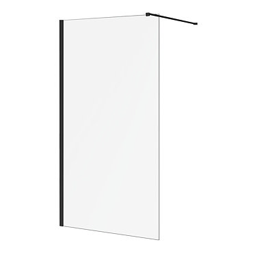 Arezzo 1950mm Matt Black Profile Wetroom Screen