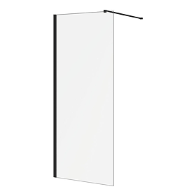 Arezzo 1950mm Matt Black Profile Wetroom Screen