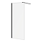 Arezzo 1950mm Matt Black Profile Wetroom Screen