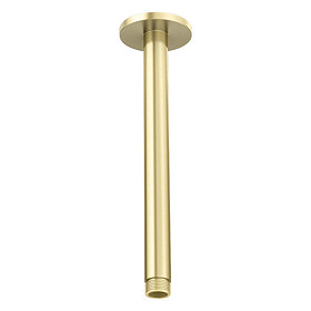 Arezzo 200mm Brushed Brass Round Ceiling Shower Arm Large Image