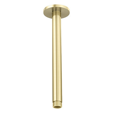 Arezzo 200mm Brushed Brass Round Ceiling Shower Arm  Profile Large Image