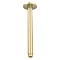 Arezzo 200mm Brushed Brass Round Ceiling Shower Arm Large Image