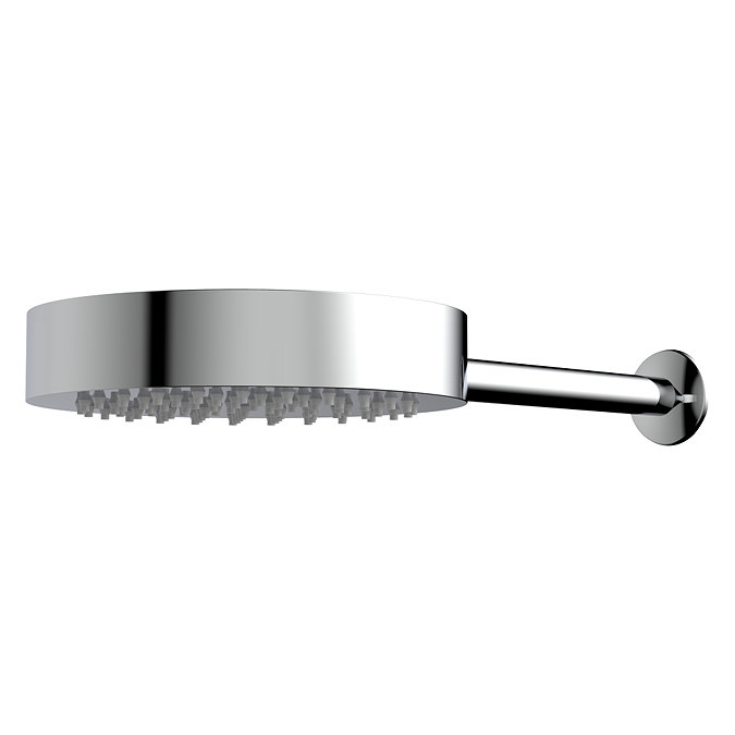 Arezzo 200mm Round Inline Shower Head & Arm Chrome