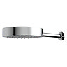 Arezzo 200mm Round Inline Shower Head & Arm Chrome