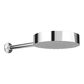 Arezzo 200mm Round Inline Shower Head & Arm Chrome