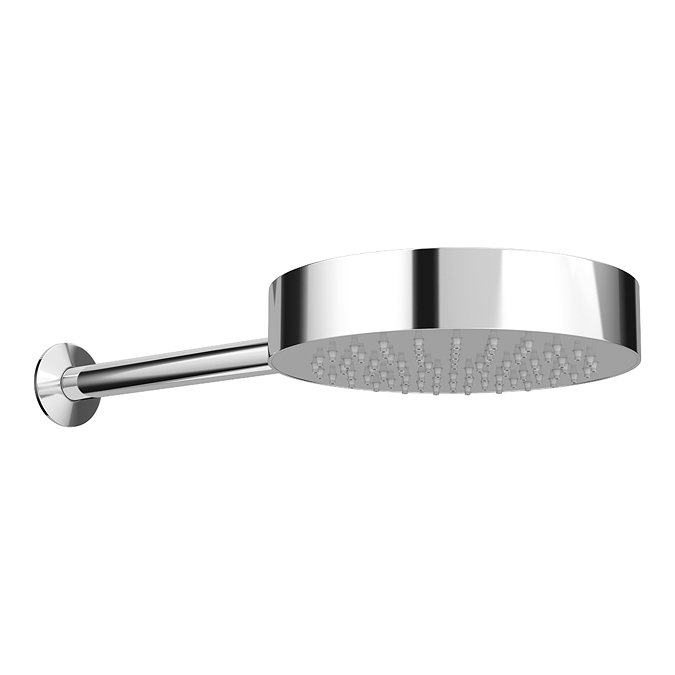 Arezzo 200mm Round Inline Shower Head & Arm Chrome