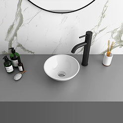 Arezzo 280mm Round Countertop Basin Gloss White