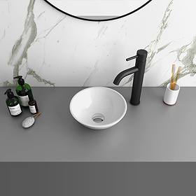 Arezzo 280mm Round Countertop Basin Gloss White