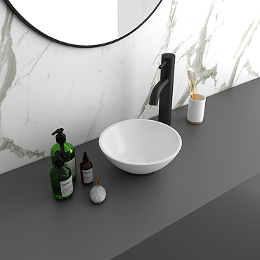 Arezzo 280mm Round Countertop Basin Gloss White