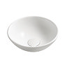 Arezzo Matt White Round Countertop Basin – 280mm Diameter