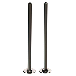 Arezzo 300mm Black Nickel 15mm Pipe Kit for Radiator Valves Large Image