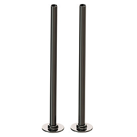 Arezzo 300mm Black Nickel 15mm Pipe Kit for Radiator Valves Large Image