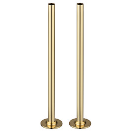 Arezzo 300mm Gold 15mm Pipe Kit for Radiator Valves Large Image