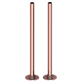 Arezzo 300mm Rose Gold 15mm Pipe Kit for Radiator Valves Large Image