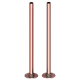Arezzo 300mm Rose Gold 15mm Pipe Kit for Radiator Valves Large Image
