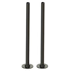 Arezzo 300mm Satin Gunmetal Grey 15mm Pipe Kit for Radiator Valves Large Image