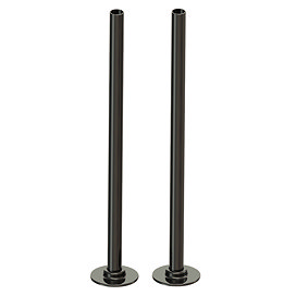 Arezzo 300mm Satin Gunmetal Grey 15mm Pipe Kit for Radiator Valves Large Image