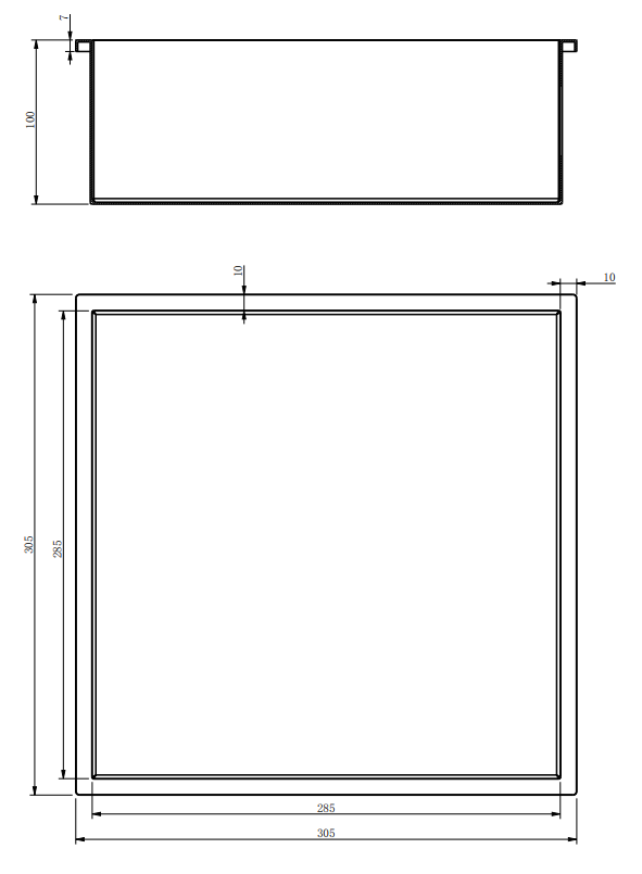 Arezzo 305 x 305 Square Shower Niche - Brushed Brass