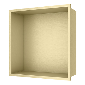 Arezzo 305 x 305 Square Shower Niche - Brushed Brass