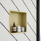 Arezzo 305 x 305 Square Shower Niche - Brushed Brass