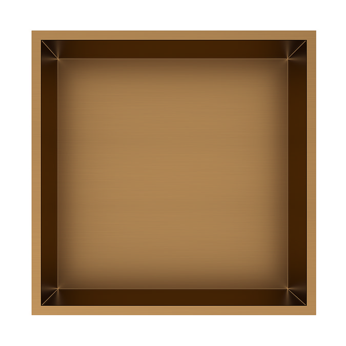 Arezzo 305 x 305 Square Shower Niche - Brushed Copper