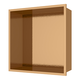 Arezzo 305 x 305 Square Shower Niche - Brushed Copper