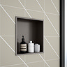 Arezzo 305 x 305 Square Shower Niche - Brushed Gunmetal