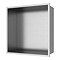 Arezzo 305 x 305 Square Shower Niche - Brushed Steel