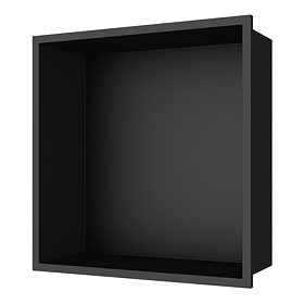 Arezzo 305 x 305 Square Shower Niche - Matt Black