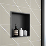 Arezzo 305 x 305 Square Shower Niche - Matt Black