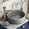 Arezzo 352mm Matt Grey Round Counter Top Basin