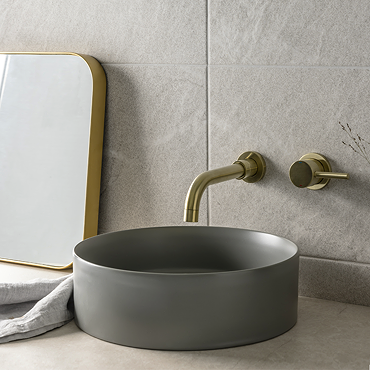 Arezzo 352mm Matt Grey Round Counter Top Basin