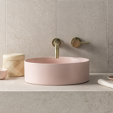 Arezzo 352mm Matt Pink Round Counter Top Basin