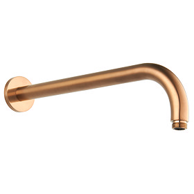 Arezzo 345mm Brushed Bronze Round Wall Mounted Shower Arm Large Image