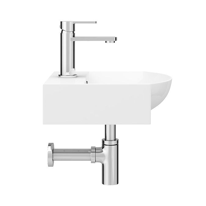 Arezzo 350 x 350 Modern Wall Mounted / Counter Top 1TH Basin  Feature Large Image