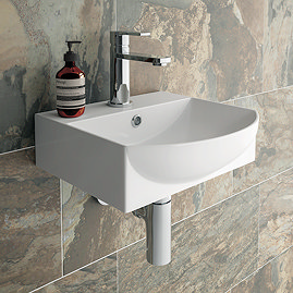 Arezzo 350 x 350 Modern Wall Mounted / Counter Top 1TH Basin