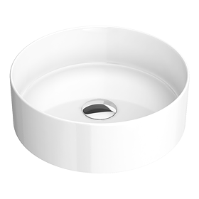 Arezzo 352mm Gloss White Round Counter Top Basin