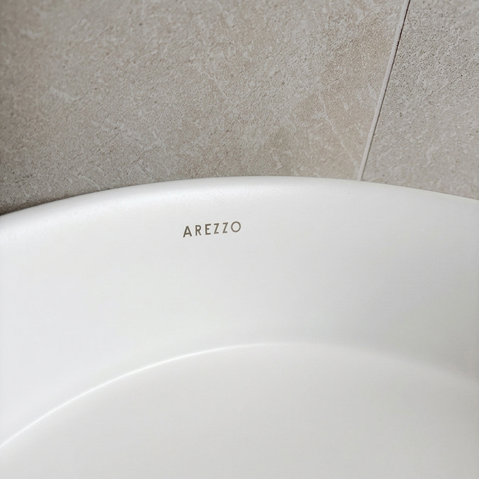 Arezzo 352mm Matt White Round Counter Top Basin