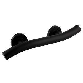 Arezzo 355mm Matt Black Wave Grab Rail Large Image