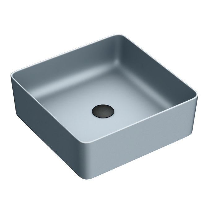 Arezzo 380 x 380mm Matt Grey Square Counter Top Basin  Profile Large Image