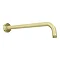 Arezzo 360mm Brushed Brass Round Wall Mounted Shower Arm Large Image