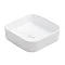Arezzo 370 x 370mm Curved Square Counter Top Basin - Gloss White Large Image