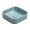 Arezzo 370 x 370mm Curved Square Counter Top Basin - Matt Green  Profile Large Image