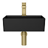 Arezzo 385mm Matt Black Ceramic Basin - Wall Hung or Countertop