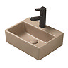 Arezzo 385mm Matt Cappuccino Square Wall Mounted / Counter Top Basin  Profile Large Image