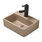 Arezzo 385mm Matt Cappuccino Square Wall Mounted / Counter Top Basin  Profile Large Image